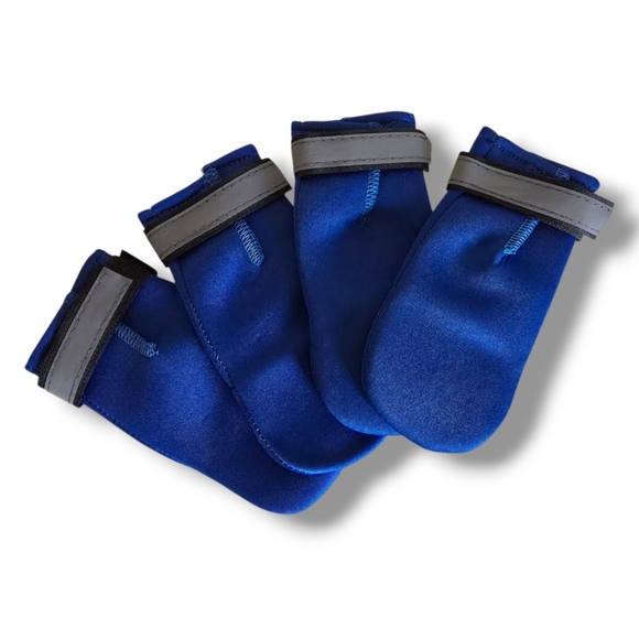 NEW 💙 PETLESO Blue Neoprene Weatherproof Dog Paw Protection Boots - Picture 3 of 16